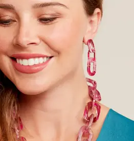 Zenzii Marbled Double Drop Earring