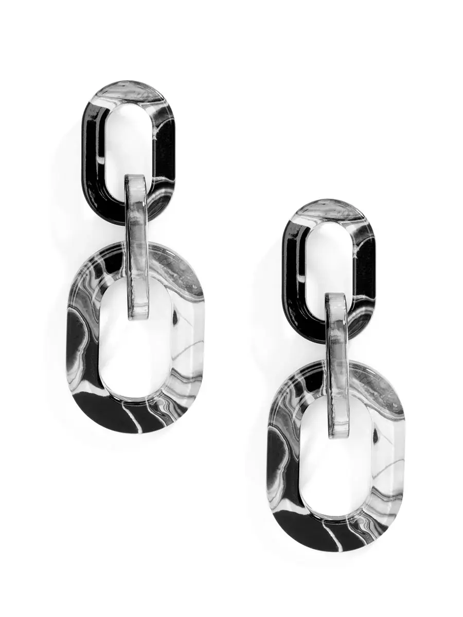 Zenzii Marbled Double Drop Earring