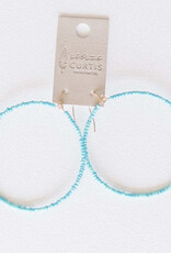 Leslie Curtis Shiloh Turquoise Beaded Hoop