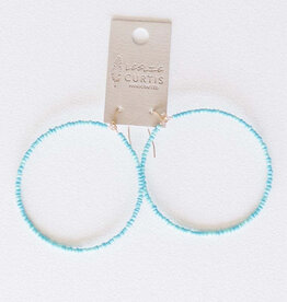 Leslie Curtis Shiloh Turquoise Beaded Hoop