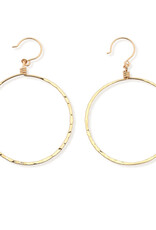 Leslie Curtis Emily Hammered Gold Hoop