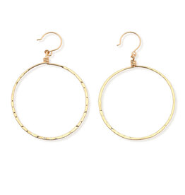 Leslie Curtis Emily Hammered Gold Hoop