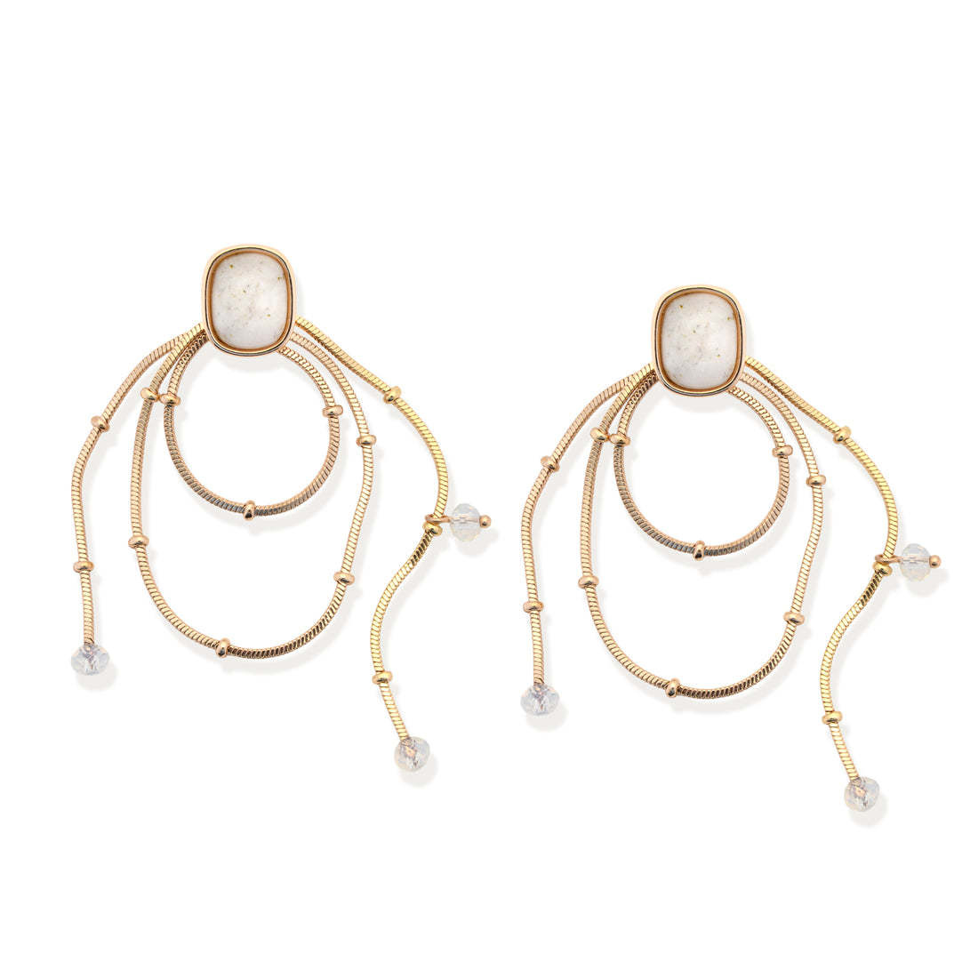 Leslie Curtis Delaney Drop Chain Hoops