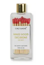Chez Gagne Glass Bottle Matches