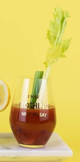 Chez Gagne Nothing to Say Wine Glass