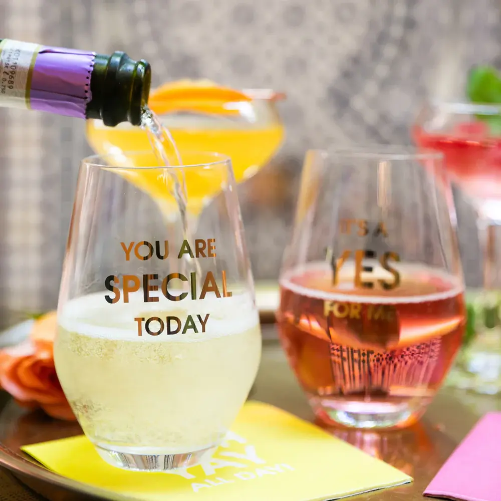 Chez Gagne You Are Special Today Wine Glass