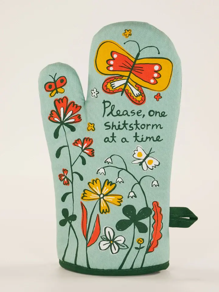 Blue Q Please, One Shitstorm At A Time Oven Mitt