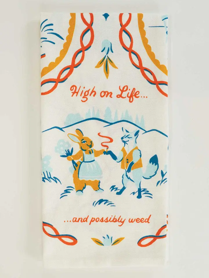 Blue Q High On Life...And Possibly Weed Dish Towel