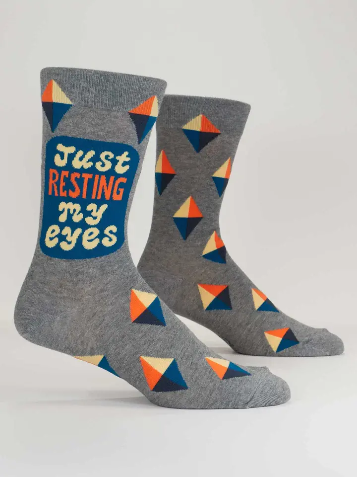 Blue Q Just Resting My Eyes Men's Socks