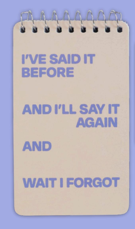 Blue Q Said it Before Notepad 3x5