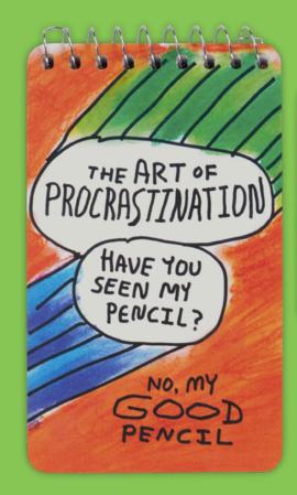 Blue Q Procrastination Notepad 3x5