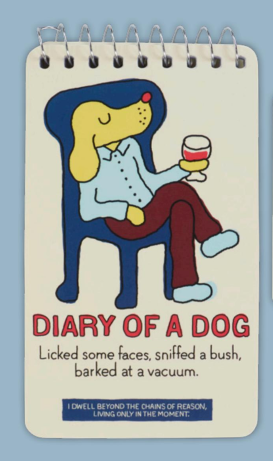 Blue Q Diary of a Dog Notepad 3x5