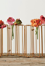 Metal and Glass Jointed Vase with 9 Tubes Metal and Glass Jointed Vase with 9 Tubes