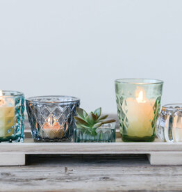 Tray with Glass Votive/Tealight Holders, Set of 6
