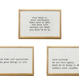 Gold Frame with Easel and Saying