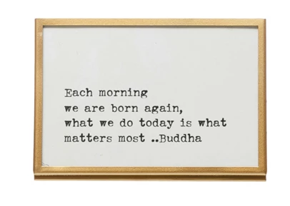 Gold Frame with Easel and Saying