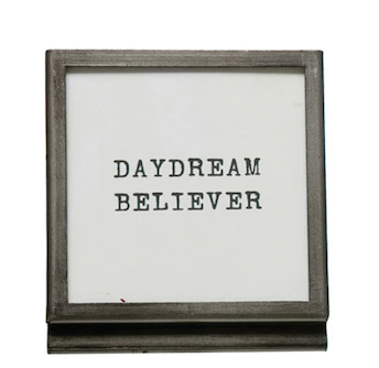 Metallic Frame with Easel and Saying