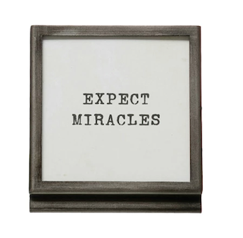 Metallic Frame with Easel and Saying