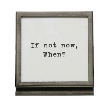 Metallic Frame with Easel and Saying