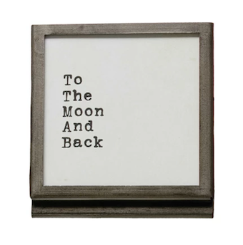 Metallic Frame with Easel and Saying