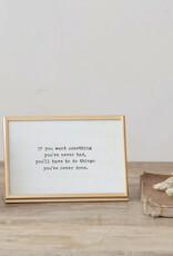 Metal & Glass Frame w/ Easel & Saying