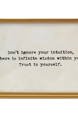 Metal & Glass Frame w/ Easel & Saying