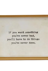 Metal & Glass Frame w/ Easel & Saying