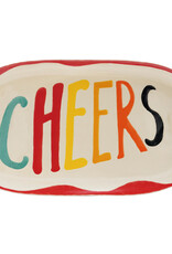 Stoneware Platter "Cheers"