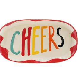 Stoneware Platter "Cheers"