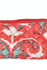 Quilted Velvet Zip Pouch