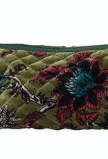 Quilted Velvet Zip Pouch