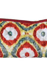 Quilted Velvet Zip Pouch