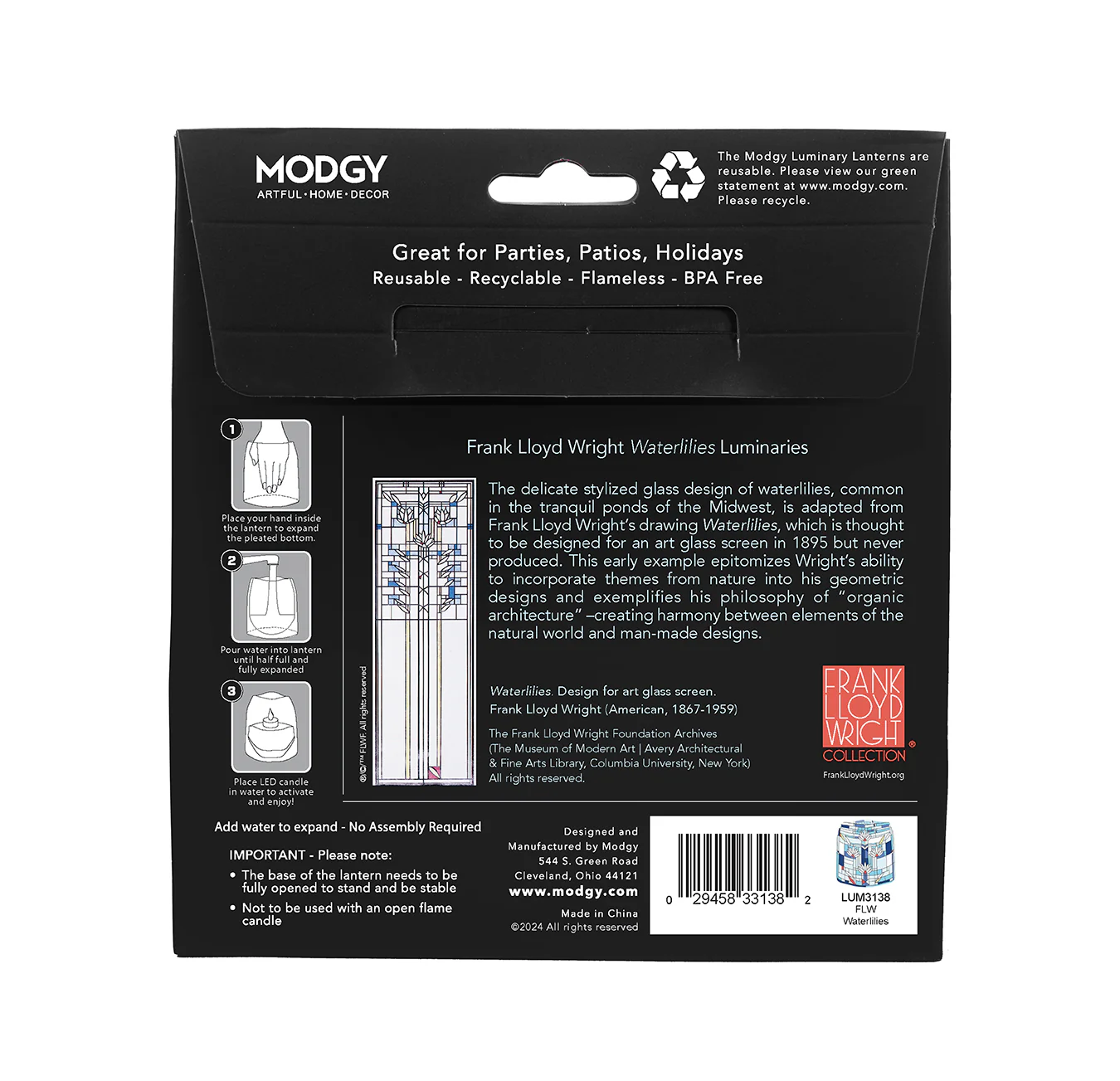 Modgy Luminary Waterlillies