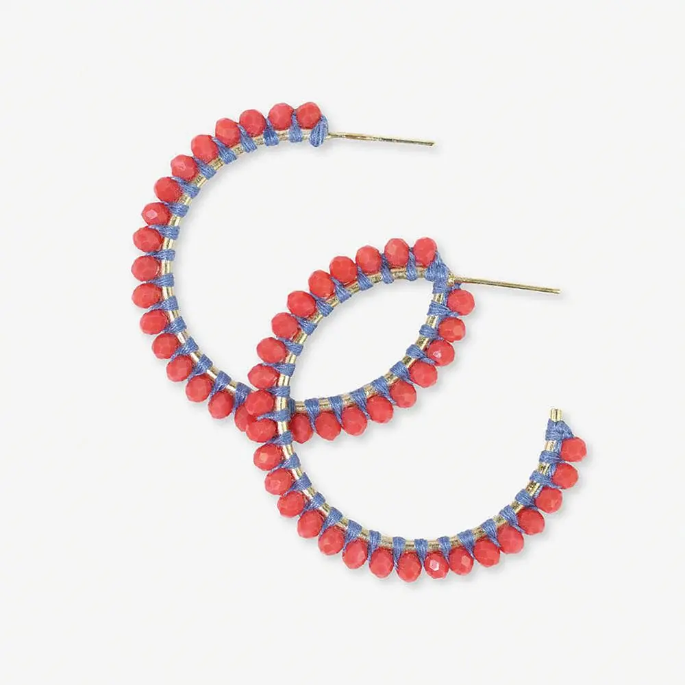 Ink + Alloy Lillian Crystal Bead Hoops