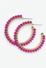 Ink + Alloy Lillian Crystal Bead Hoops