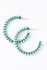 Ink + Alloy Lillian Crystal Bead Hoops