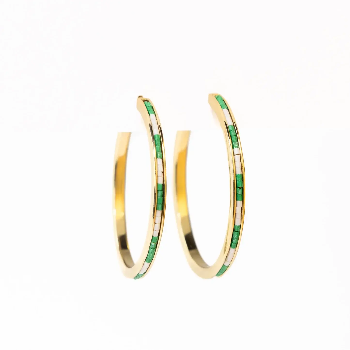 Ink + Alloy Lulu Seed Bead Hoops