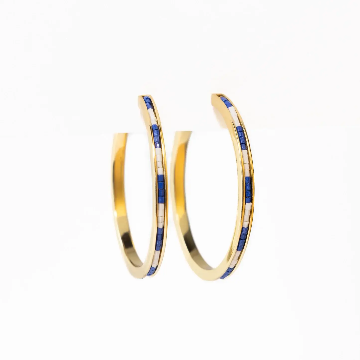 Ink + Alloy Lulu Seed Bead Hoops