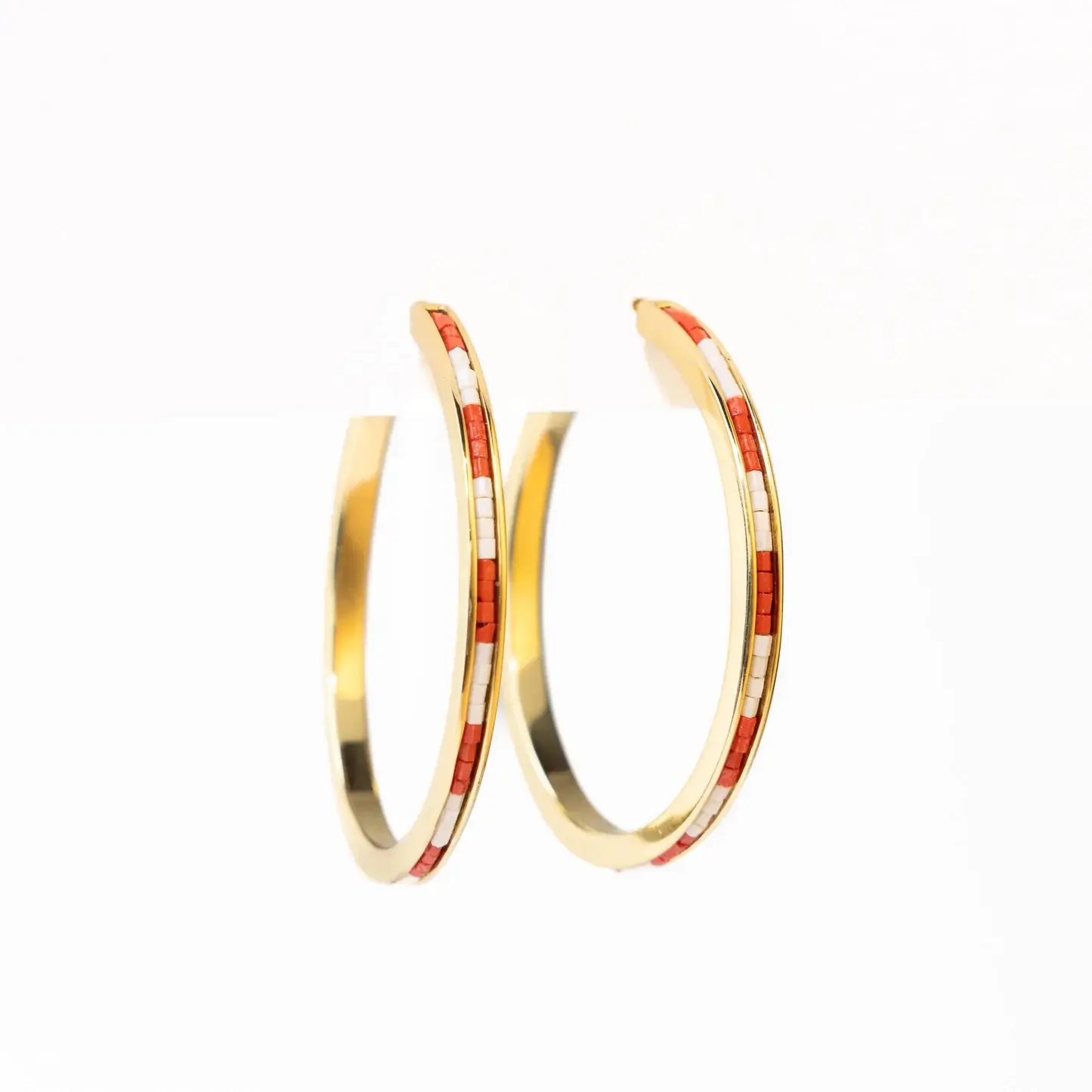Ink + Alloy Lulu Seed Bead Hoops