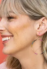 Ink + Alloy Kelly Color Block Hoops