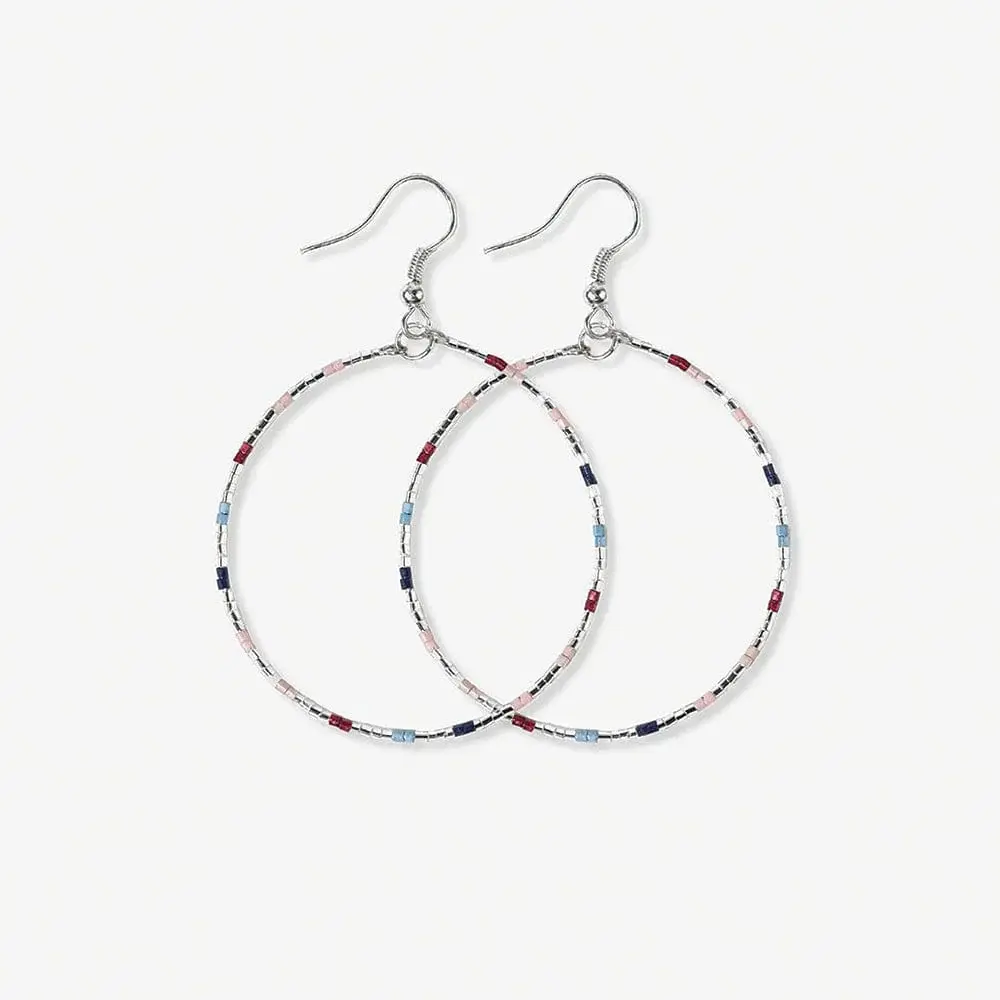 Ink + Alloy Kelly Color Block Hoops