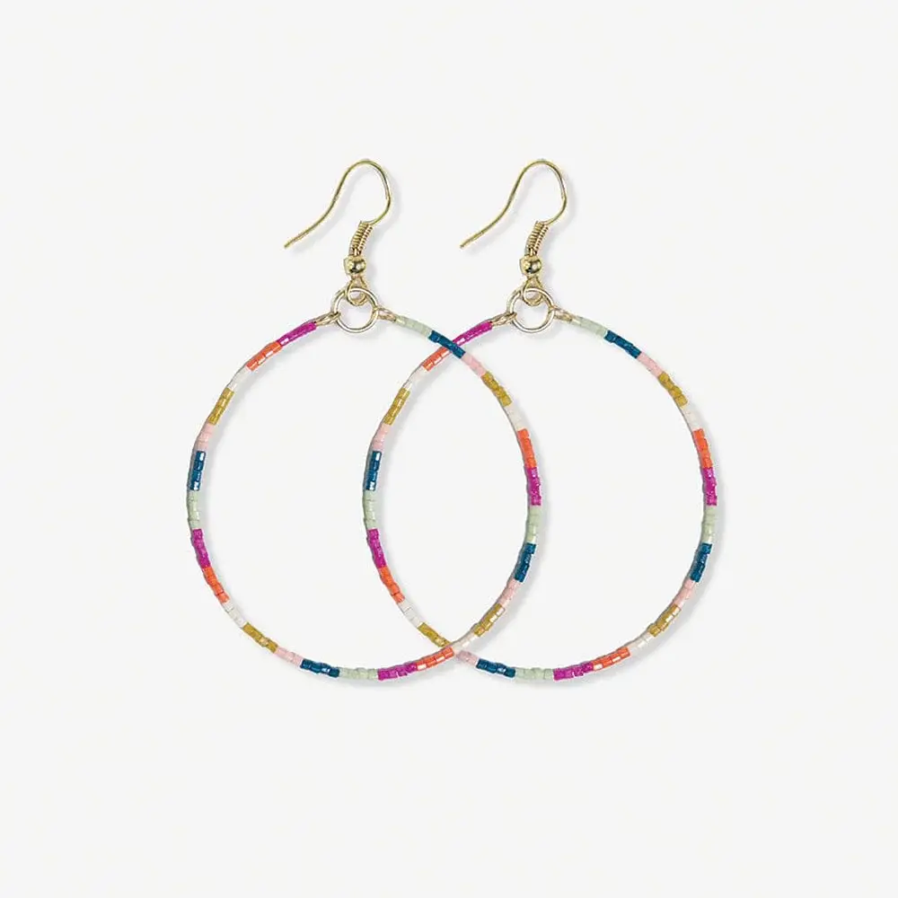 Ink + Alloy Kelly Color Block Hoops