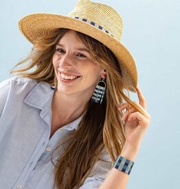 Ink + Alloy Allison Gingham Fringe Earrings