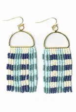Ink + Alloy Allison Gingham Fringe Earrings