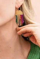 Ink + Alloy Claudia Vertical Stripe Fringe Earrings