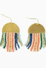 Ink + Alloy Claudia Vertical Stripe Fringe Earrings