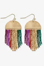 Ink + Alloy Claudia Vertical Stripe Fringe Earrings