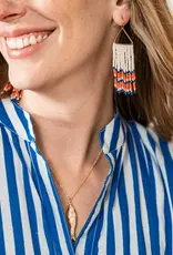 Ink + Alloy Whitney Beaded Fringe Earrings Lapis