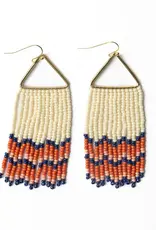 Ink + Alloy Whitney Beaded Fringe Earrings Lapis