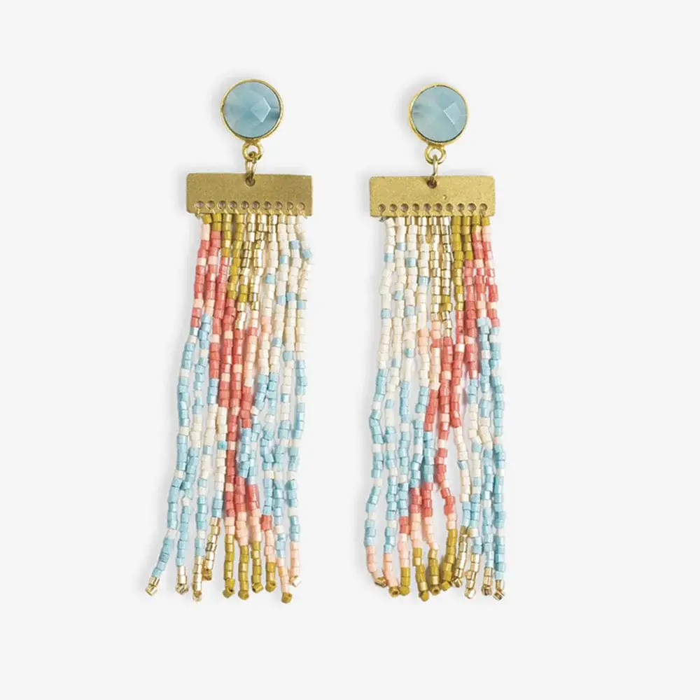Ink + Alloy Lilah Semi-Precious Stone Post Earrings